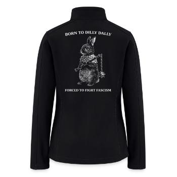 Brave Rabbit Against Fascism - Women’s Soft Shell Jacket - black - Back