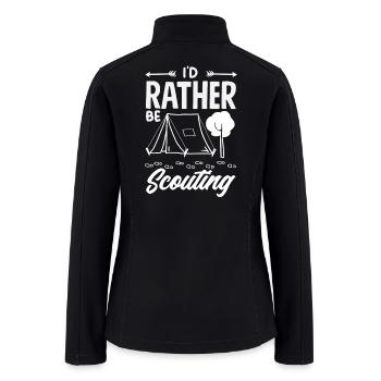 I'd Rather Be Scouting Scout Camp Forest - Women’s Soft Shell Jacket - black - Back