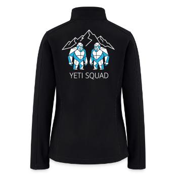 Yeti Squad Geometric Bigfoot Mountain - Women’s Soft Shell Jacket - black - Back