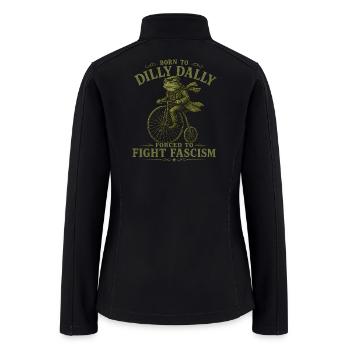 Frog Fight Fascism - Women’s Soft Shell Jacket - black - Back
