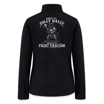 Knight Cat Fights Fascism - Women’s Soft Shell Jacket - black - Back
