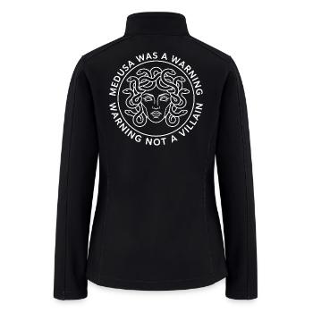 Medusa Warning Line Art - Women’s Soft Shell Jacket - black - Back