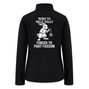 Anti-Fascism Bunny Defender - Women’s Soft Shell Jacket - black - Back