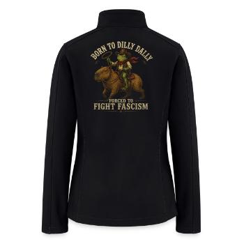 Rodeo Frog Defies Fascism - Women’s Soft Shell Jacket - black - Back