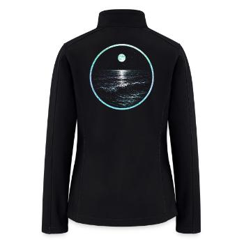 Moonlit Ocean Circle - Women’s Soft Shell Jacket - black - Back