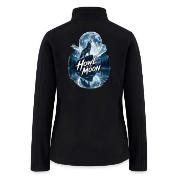 Howl Moon Wolf - Women’s Soft Shell Jacket - black - Back