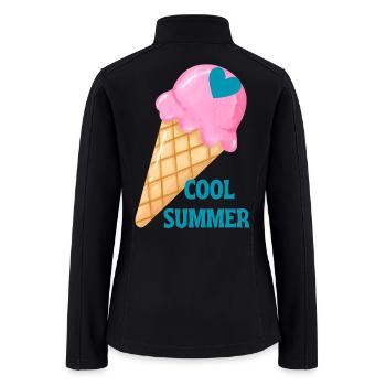 Ice Cream Heart Summer Vibe - Women’s Soft Shell Jacket - black - Back