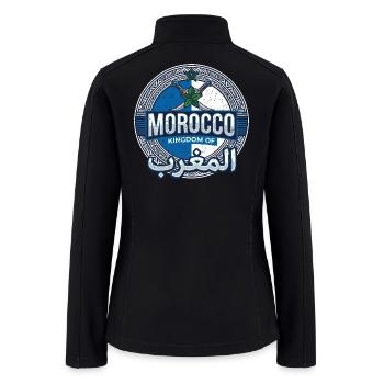 Moroccan Crossed Daggers Kingdom of Morocco Crest - Women’s Soft Shell Jacket - black - Back
