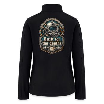 Deep sea worker Built For The Depths - Women’s Soft Shell Jacket - black - Back