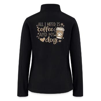 Coffee and Dog Love - Women’s Soft Shell Jacket - black - Back