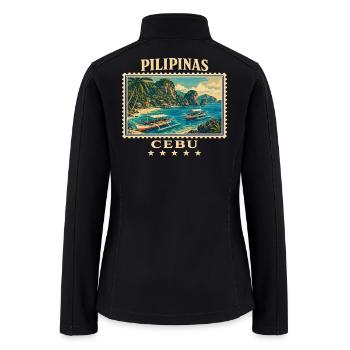 Philippine Stamp Cebu Coast - Women’s Soft Shell Jacket - black - Back