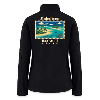 Maldiven Baa-Atoll Stamp - Women’s Soft Shell Jacket - black - Back