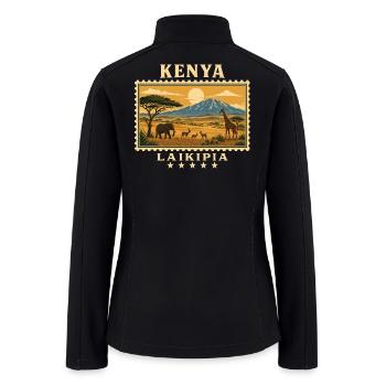 Kenya Laikipia Savanna Stamp - Women’s Soft Shell Jacket - black - Back