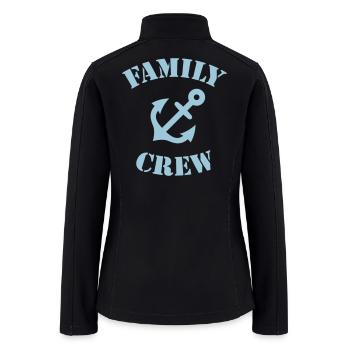 Family Crew (Anchor / Crew Complement / Sky Blue) - Women’s Soft Shell Jacket - black - Back