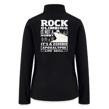 Rock Climbing Zombie Apocalypse Skill - Women’s Soft Shell Jacket - black - Back