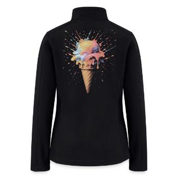 Multicolored Splash Ar Ice Cone - Women’s Soft Shell Jacket - black - Back