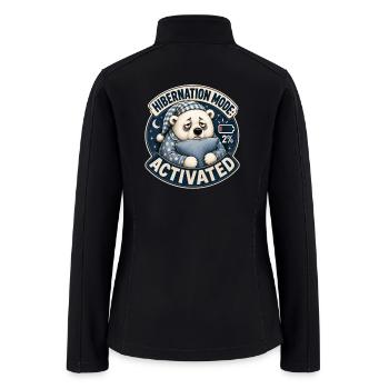 Hibernate Mode Activated Bear - Women’s Soft Shell Jacket - black - Back