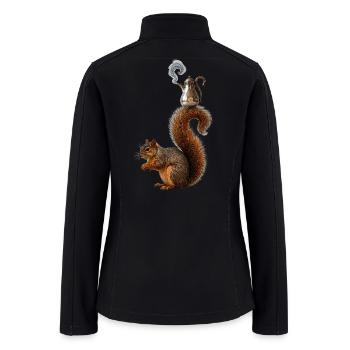 The Squirrel Waiter - Women’s Soft Shell Jacket - black - Back
