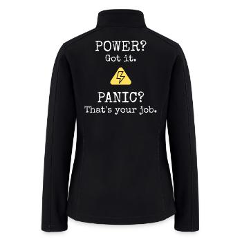 Funny Electrician | Power? Got it. - Women’s Soft Shell Jacket - black - Back