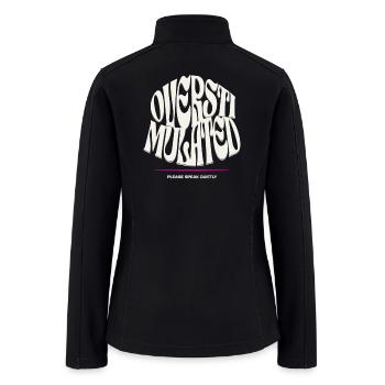Please Speak Quietly Distorted Typography - Women’s Soft Shell Jacket - black - Back