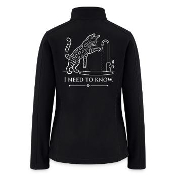 Curious Bengal Cat - Women’s Soft Shell Jacket - black - Back