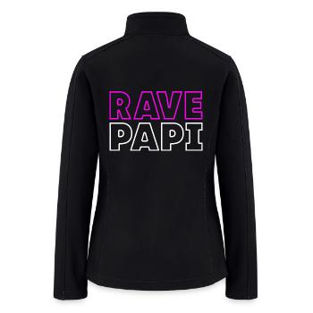 Techno Rave Men EDM Rave Daddy Rave Papi - Women’s Soft Shell Jacket - black - Back