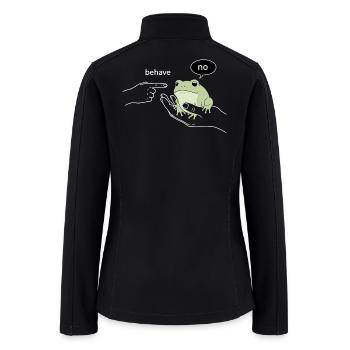 Frog Says No: Gentle Rebellion - Women’s Soft Shell Jacket - black - Back