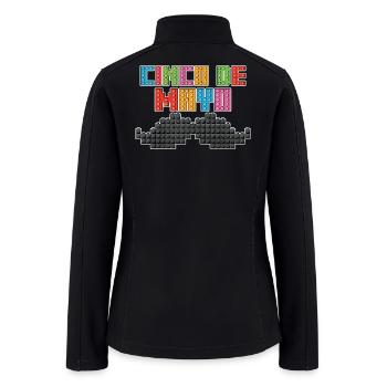 Color Brick Letters with Pixel Sunglasses - Women’s Soft Shell Jacket - black - Back