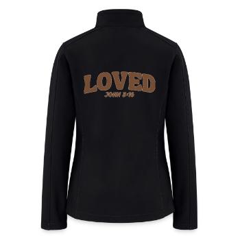Loved John 3:16 - Women’s Soft Shell Jacket - black - Back
