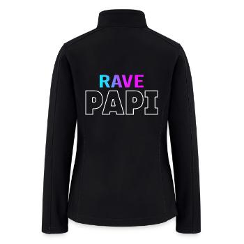 Techno Rave Men EDM Rave Daddy Rave Papi - Women’s Soft Shell Jacket - black - Back