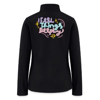 Emotional Depth Expression Design - Women’s Soft Shell Jacket - black - Back
