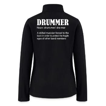 Drummer Backbeat Shield - Women’s Soft Shell Jacket - black - Back