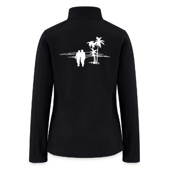 couples in beach - Women’s Soft Shell Jacket - black - Back