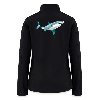 Epic Shark Cute Shark Lover design For The Week of the Shark & Beyond - Women’s Soft Shell Jacket - black - Back