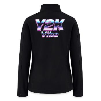 3D trendy t-shirt design, bold typography with abs - Women’s Soft Shell Jacket - black - Back