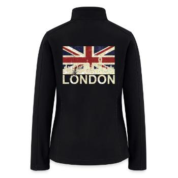 London, England flag - Women’s Soft Shell Jacket - black - Back