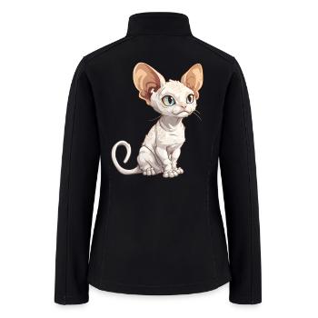 Sphynx Cat Cute Funny Cat Lover - Women’s Soft Shell Jacket - black - Back