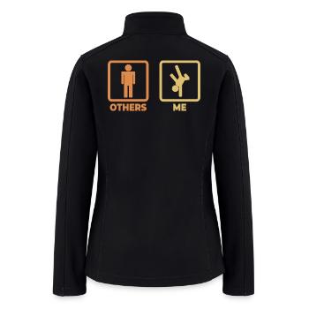 Breakdancing Stickfigures - Women’s Soft Shell Jacket - black - Back