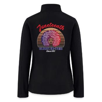 Juneteenth and African American History - Women’s Soft Shell Jacket - black - Back