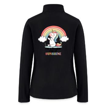 Unicorn Collection - I'm a Freakin Ray of Sunshine - Women’s Soft Shell Jacket - black - Back