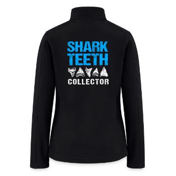 Shark Teeth Collector Shark Fossil - Women’s Soft Shell Jacket - black - Back