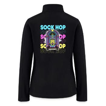 Retro 50s Sock Hop Dance - Women’s Soft Shell Jacket - black - Back