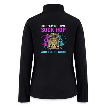 Jukebox Music Sock Hop - Women’s Soft Shell Jacket - black - Back
