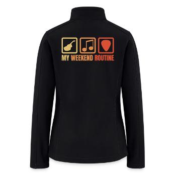Guitarist Weekend Routine - Women’s Soft Shell Jacket - black - Back