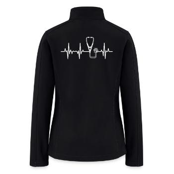 Stethoscope Heartbeat - Women’s Soft Shell Jacket - black - Back