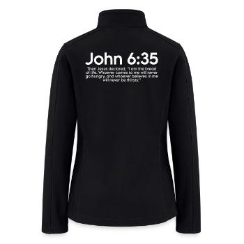 John verse  - Women’s Soft Shell Jacket - black - Back
