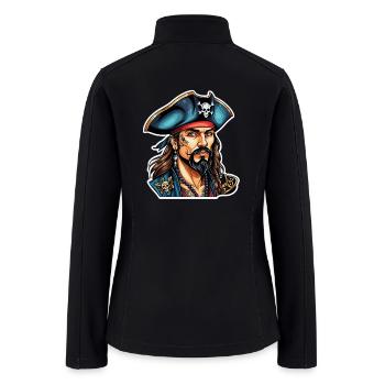Pirate Neo Traditional - Women’s Soft Shell Jacket - black - Back