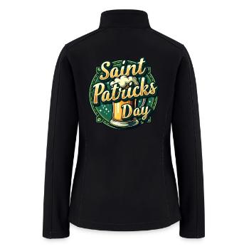 Saint Patrick`s Day Beer - Women’s Soft Shell Jacket - black - Back