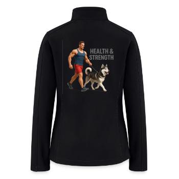 Strong Body, Strong Mind: The Power of Movement - Women’s Soft Shell Jacket - black - Back