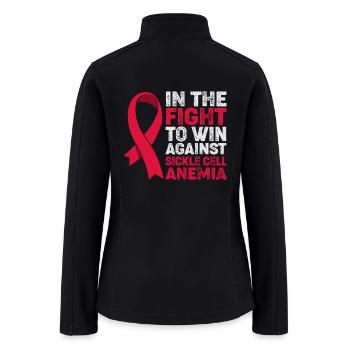 Sickle Cell Awareness Fighter - Women’s Soft Shell Jacket - black - Back